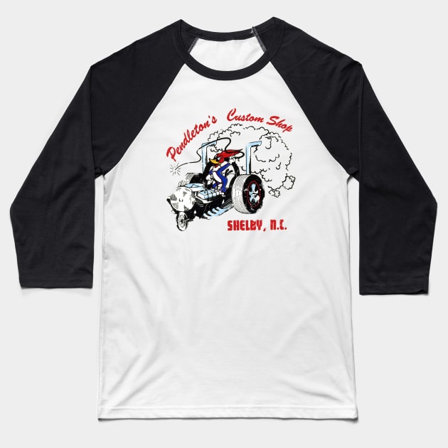 North Carolina Speed Shop Baseball T-Shirt by retrorockit